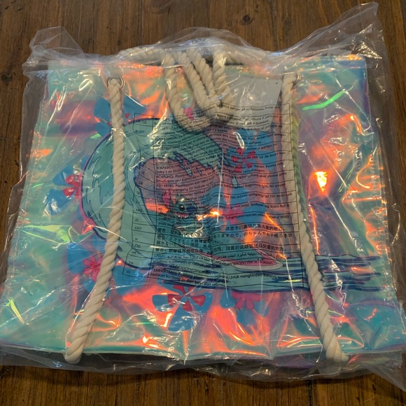 - DIsney Parks Stitch Beach Tote 16" x 14 - Picture 3 of 4